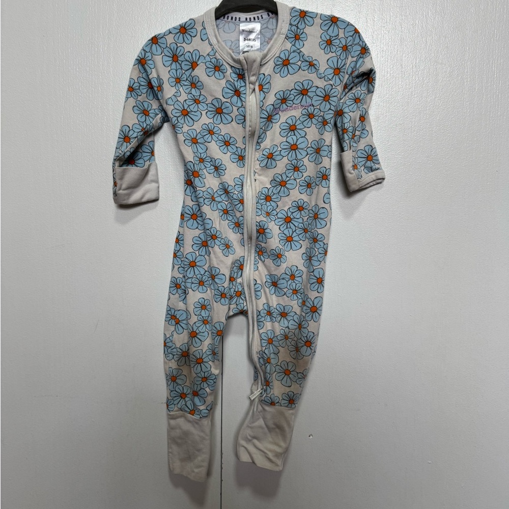 Bonds Floral Baby Footie - Blue and Orange